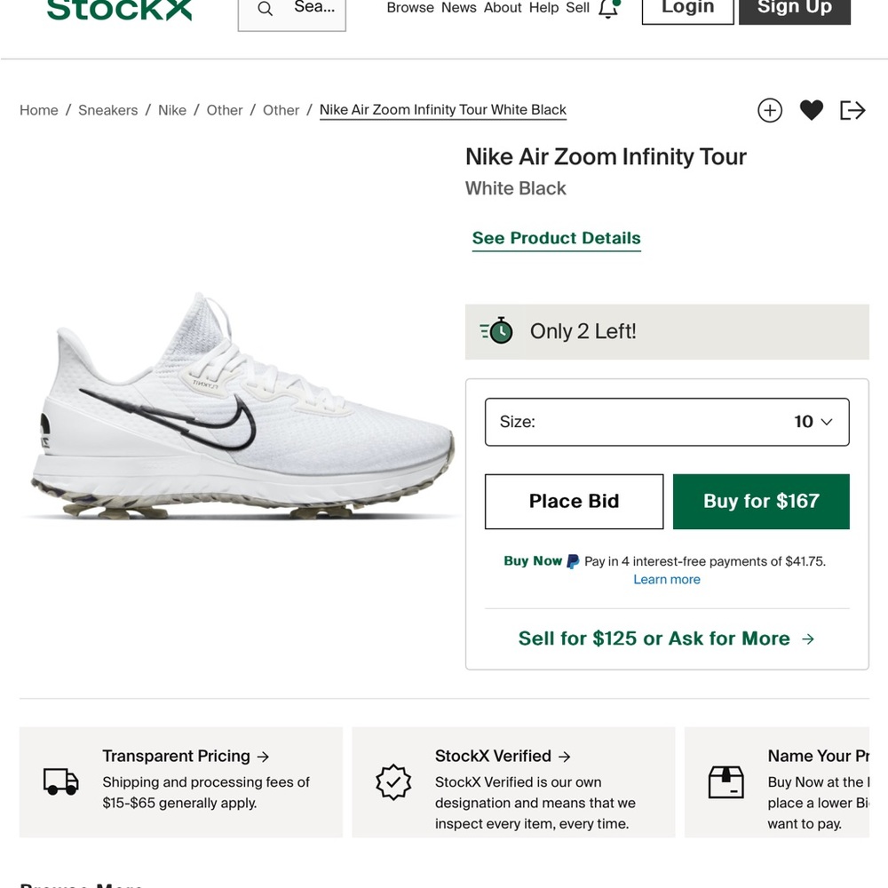Nike Air Zoom Infinity Tour (nwob) - Picture 7 of 8